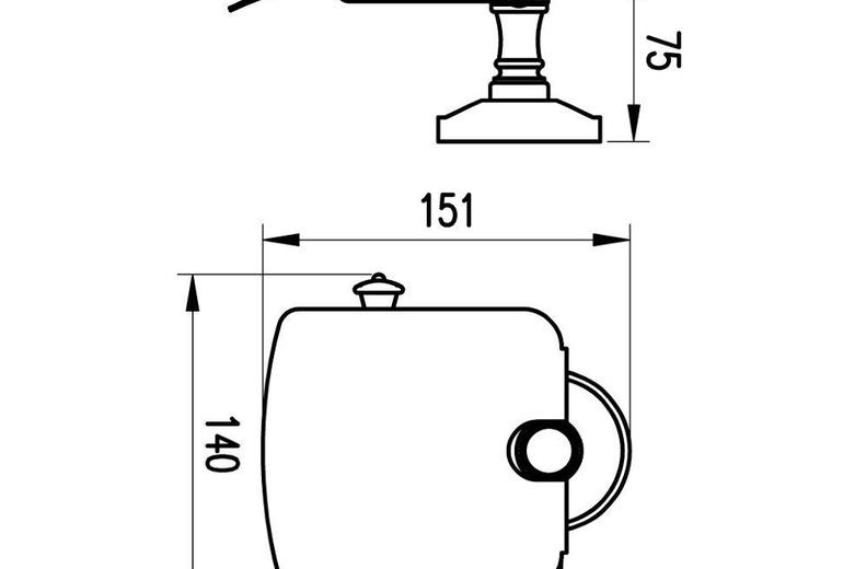 Držač WC papira s poklopcem Milano