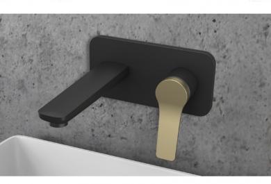 Slavina za umivaonik Andare Nero Bronze zidna