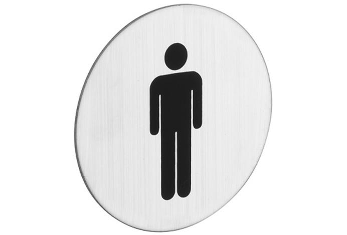 Okrugli znak Muški WC 75 mm