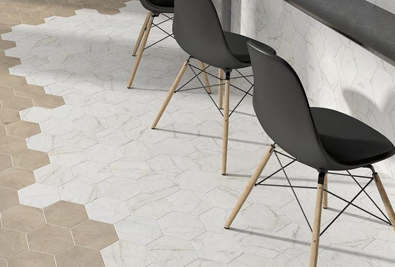 Hexagon Carrara Matt 17,5x20