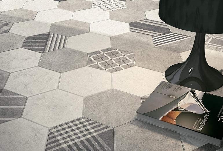  Hexatile Cement White 17,5x20