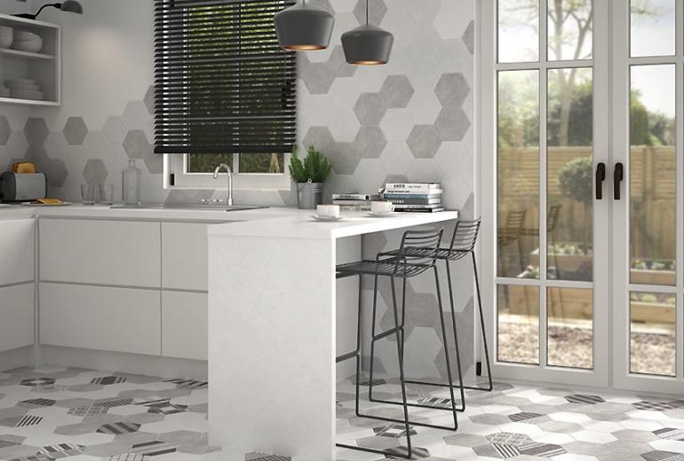  Hexatile Cement White 17,5x20