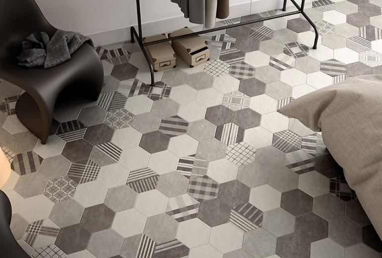  Hexatile Cement White 17,5x20