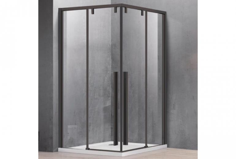 Tuš kabina Santorini 100 Nero - 90x90