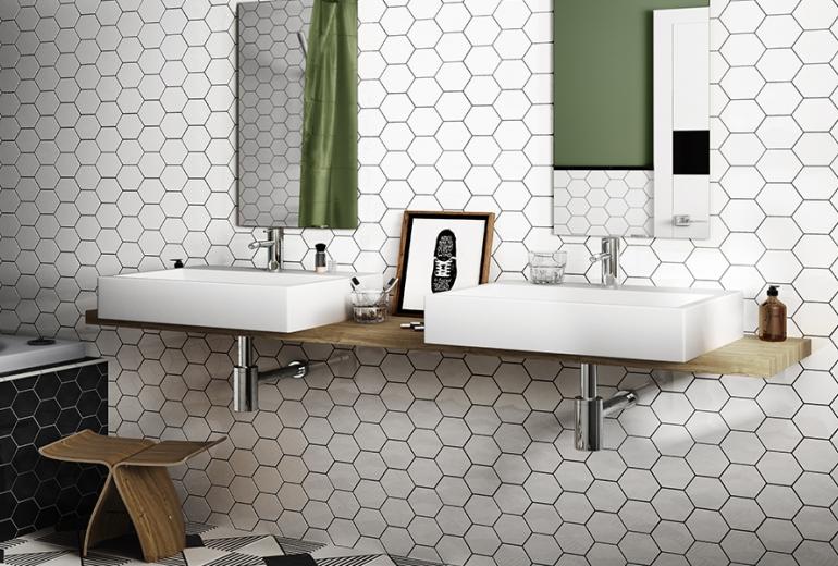 Scale Hexagon White Gloss