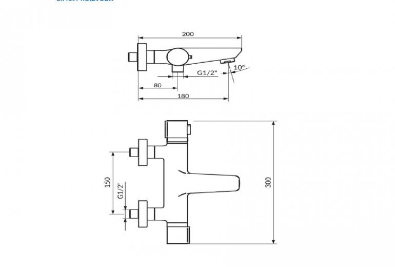 Slavina za kadu Stolz Krom Termostatska