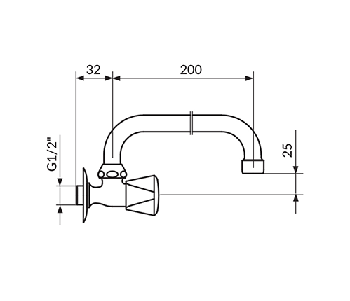 Slavina za umivaonik 18-200 gornja