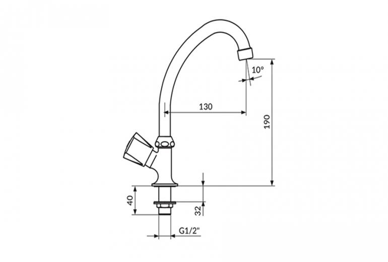 Slavina za hladnu vodu Keramic stojeća