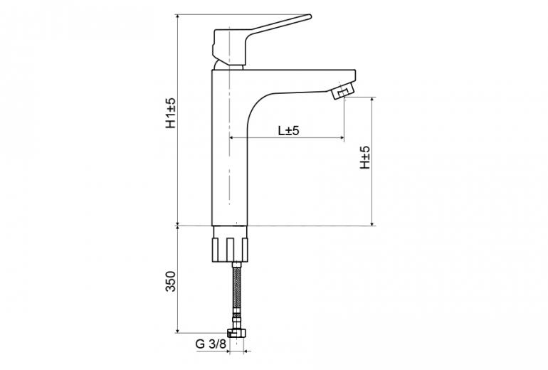 Slavina za umivaonik Ficaria visoka