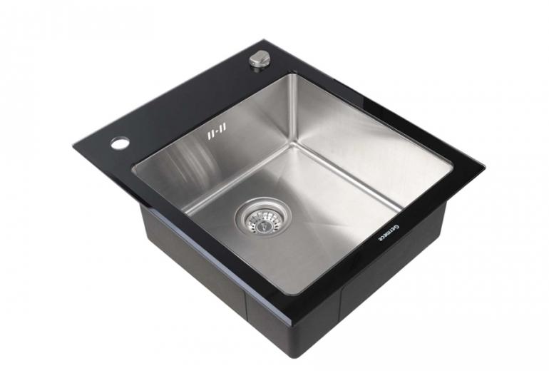 Handmade Black Glass 60x51