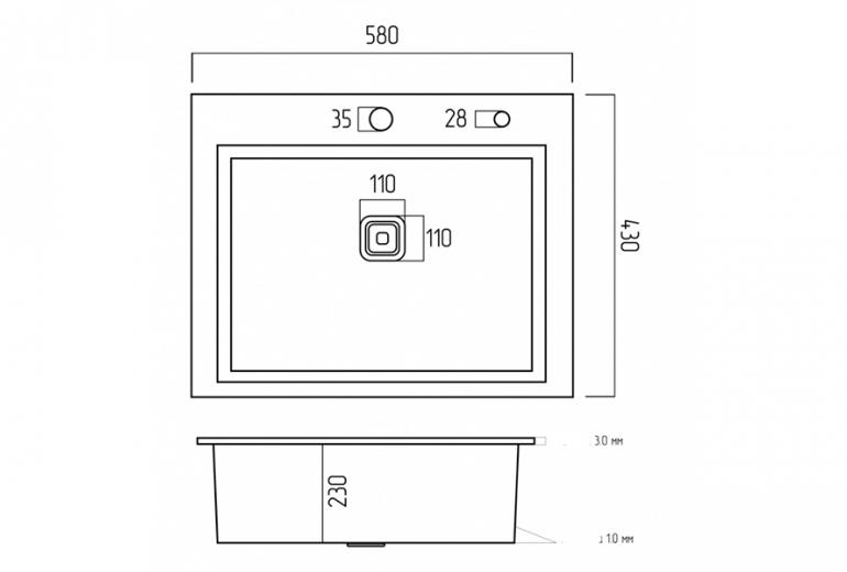 Handmade HSB 58x43 PVD Black