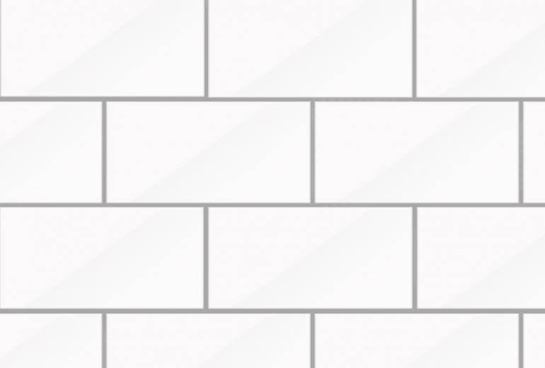 Metrotiles Plane Bijela Gloss 10x20