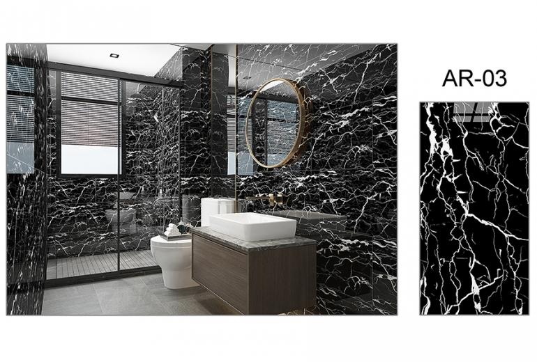 Samoljepljiv panel Marble Black White 30x60