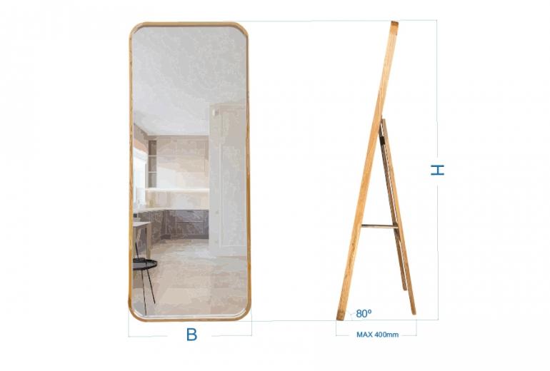 Ogledalo Reliability Slim Floor 70x170 Hrast