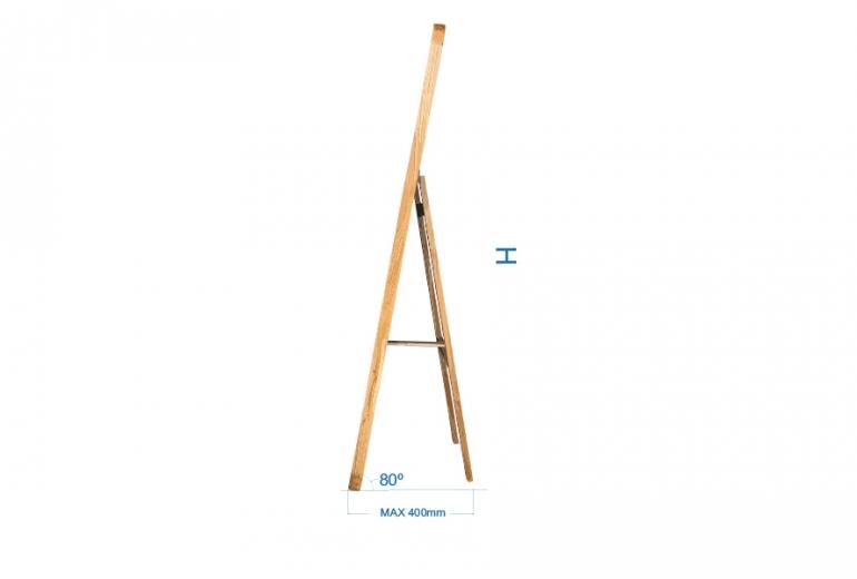 Ogledalo Reliability Slim Floor 75x175 Hrast LED