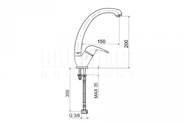 Kuhinjska slavina Mediteran visoka