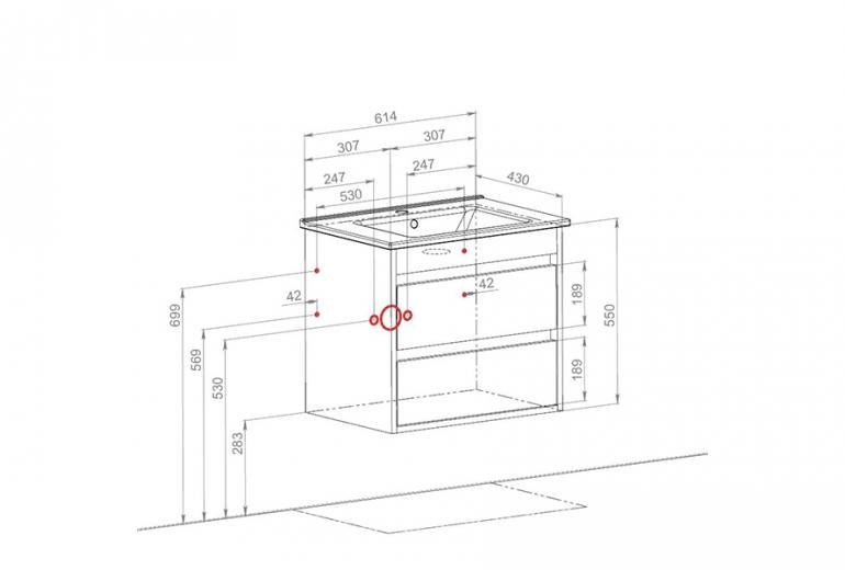 Shelf Nord Art 65 zidni