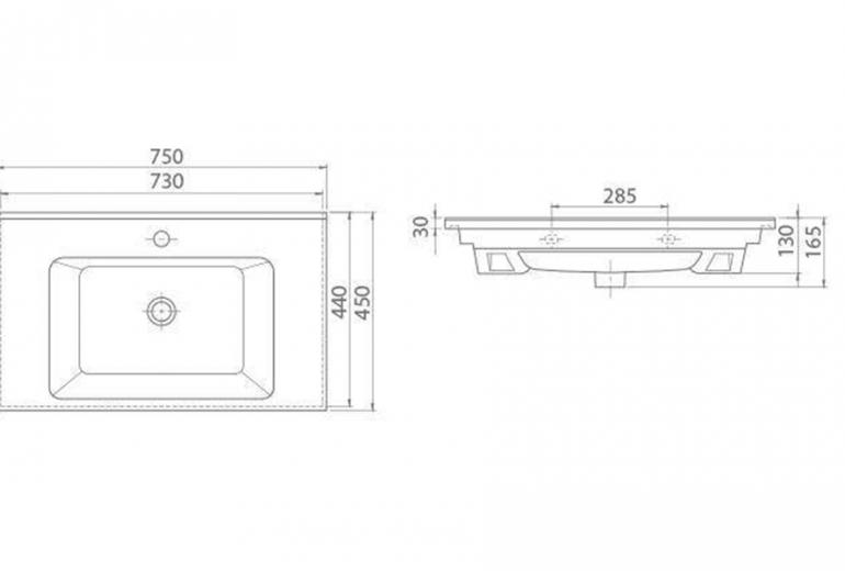 Shelf Nord 75 zidni