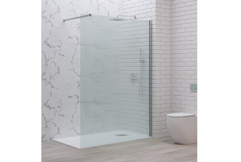 Tuš stijena Walkin 1 cromo flute 80x200