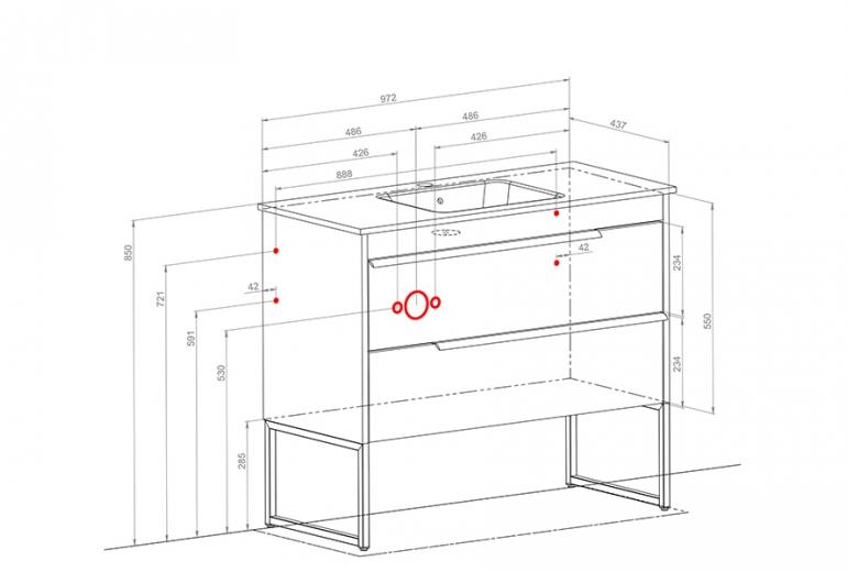 Loft Nero Moras 100 podni