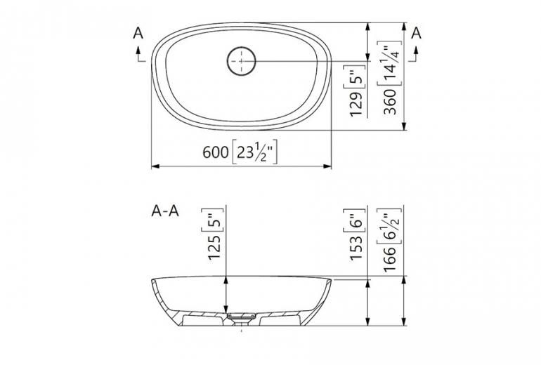 Umivaonik WB0585-60