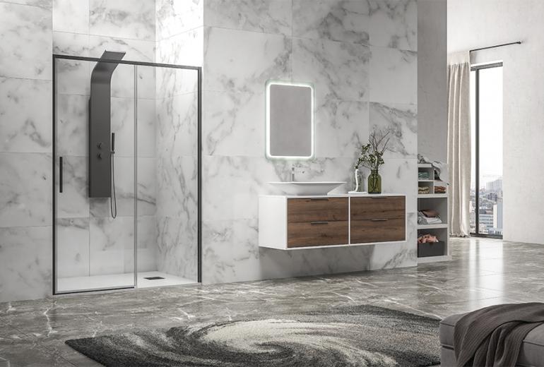 Tuš vrata Lea 400 Nero 150