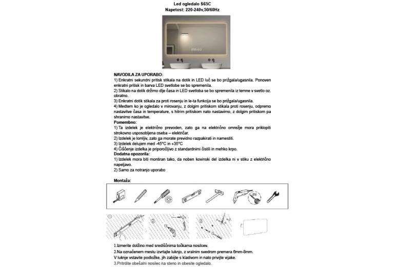 Kiara 100 LED Time/Temp Fog Free