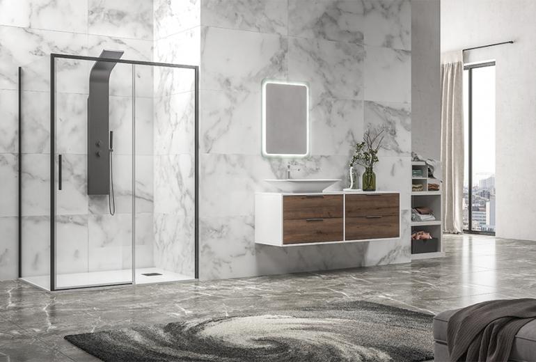 Tuš kabina Lea 400 Nero 80x110