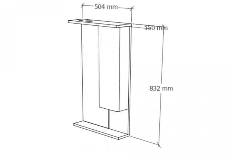 Ogledalo s ormarićem Duru 50