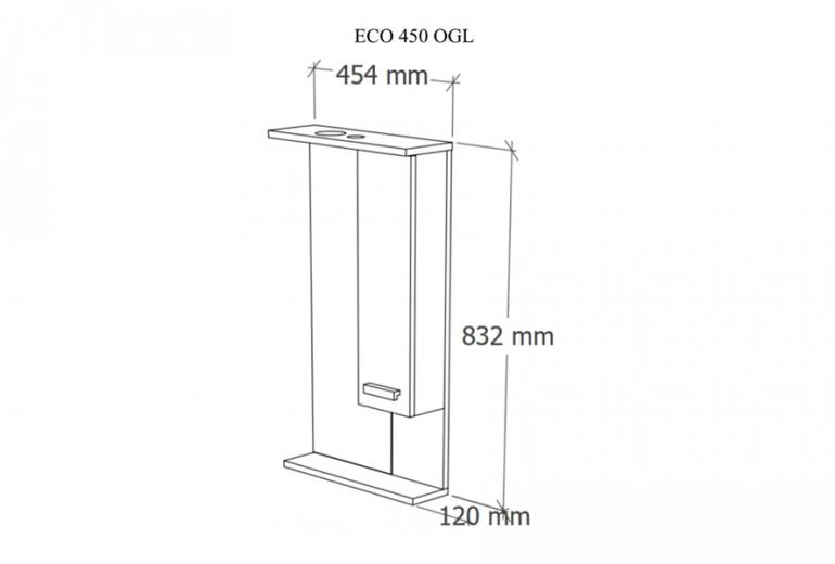 Ogledalo s ormarićem Eco 45