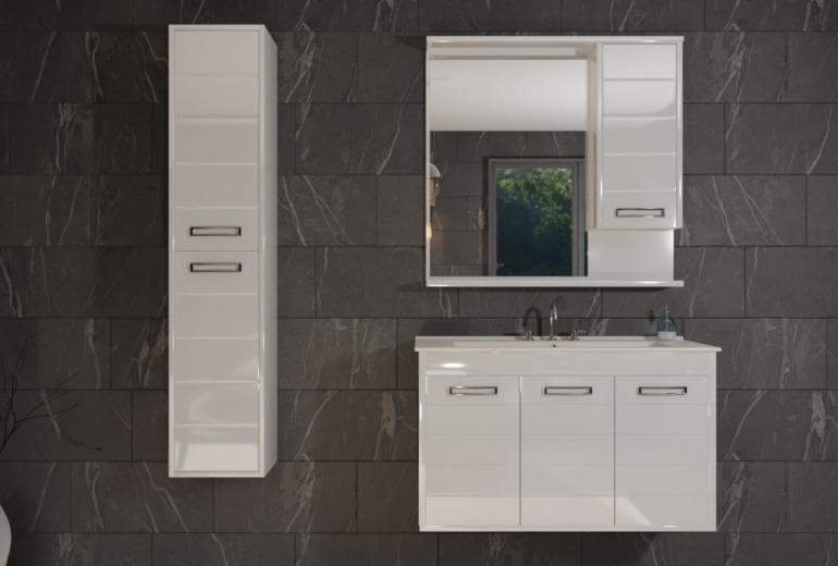 Ogledalo s ormarićem White 85