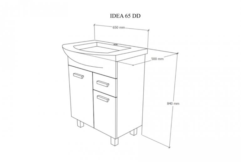 Ormarić s umivaonikom Idea 65 podni