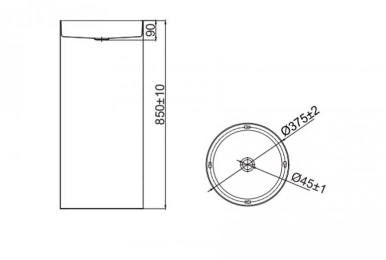 Umivaonik 4609F Gun Metal Floor