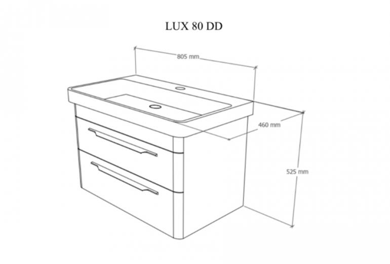 Ormarić s umivaonikom Lux 80 zidni