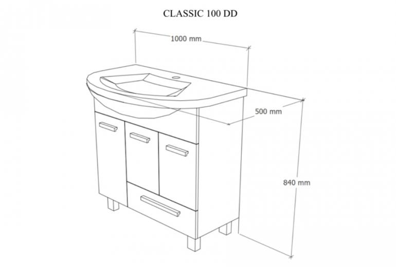 Ormarić s umivaonikom Classic 100 podni