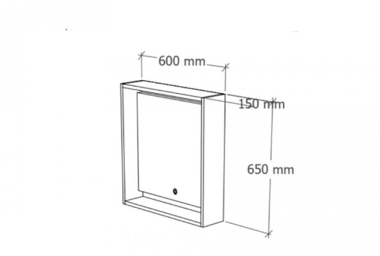 Ogledalo Nord 60 Rustik