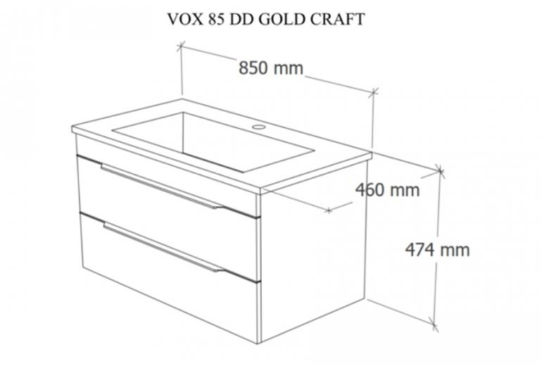 Ormarić s umivaonikom Vox 85 Gold Craft