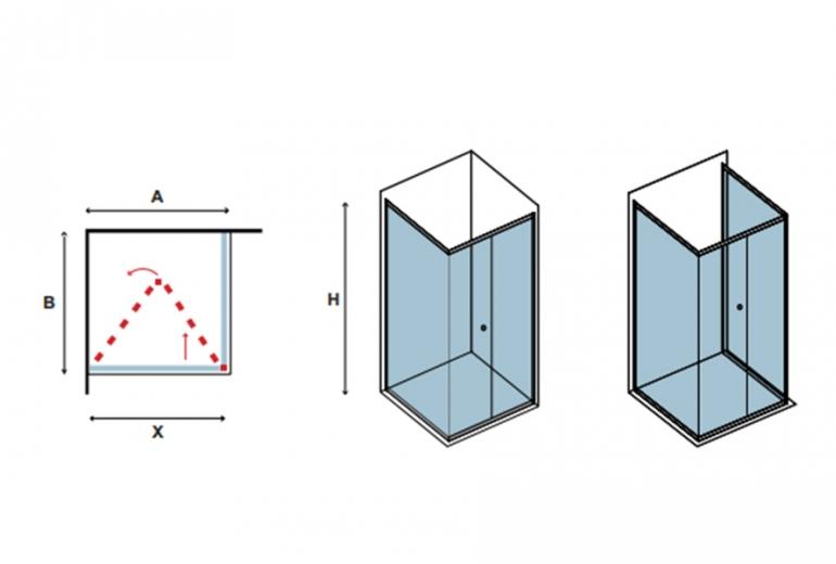 Tuš kabina M4S 66-71x70