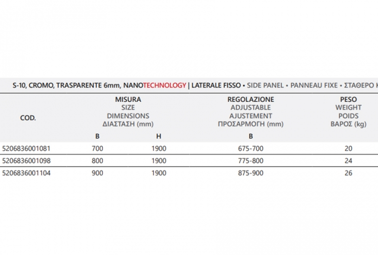 Tuš kabina M4S 91-96x80