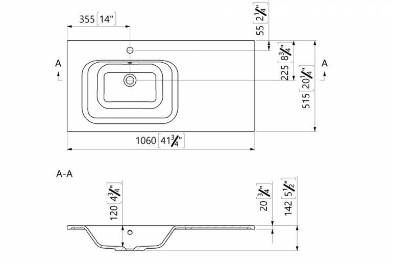 Umivaonik WB 0521-106 L