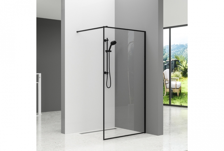 Tuš stijena Walkin 90x195 Black 8 mm