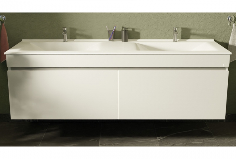 Ormarić s umivaonikom Teos Twin 160 white