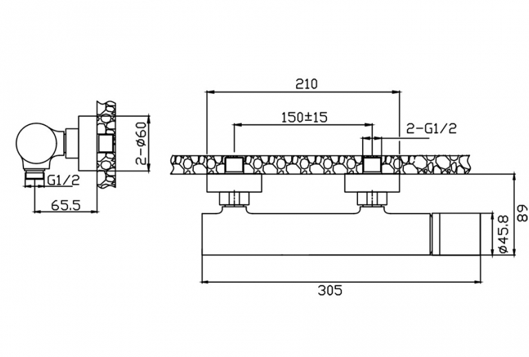 Slavina za tuš Joan Marmo Nero