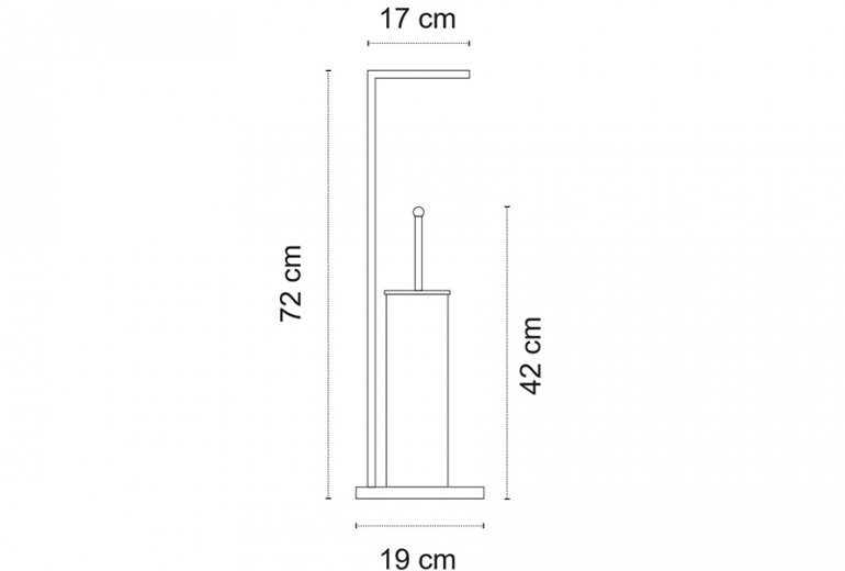 Držač za WC četku i papir FTR005A Nero