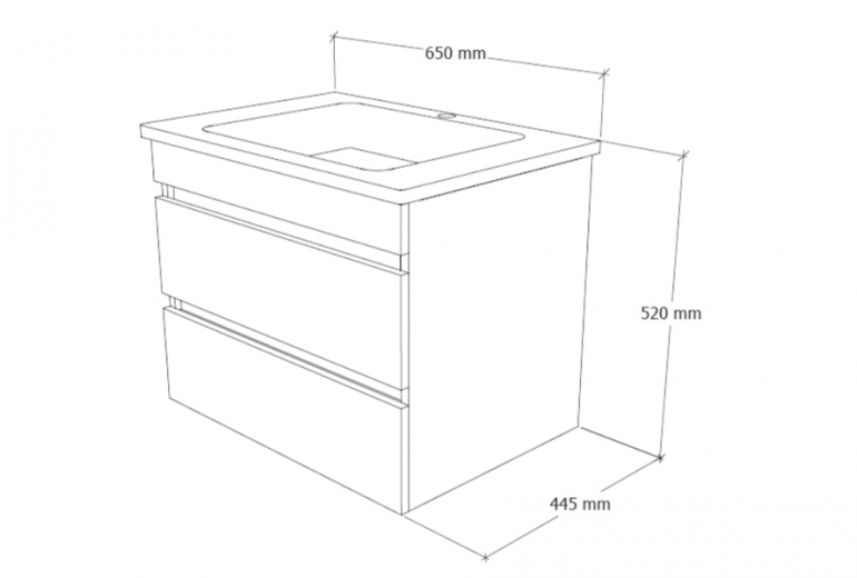 Ormarić s umivaonikom Hidro PVC 65 zidni
