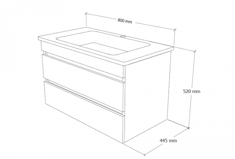 Ormarić s umivaonikom Hidro PVC 80 zidni