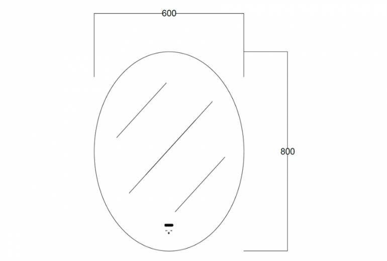 Ogledalo Elipso 60x80 LED