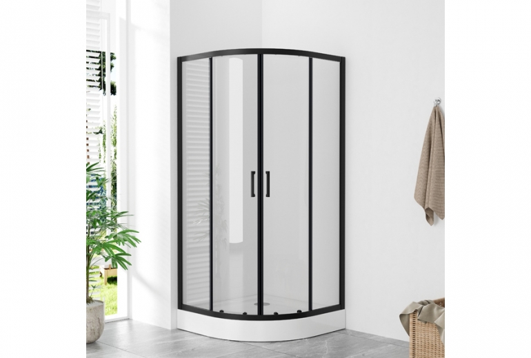 Tuš kabina B-Line 90x90x195 Nero polukružna