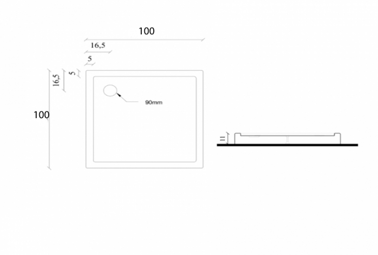 Monoblok Nova 100x100 sa sifonom
