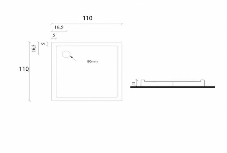 Monoblok Nova 110x110 sa sifonom